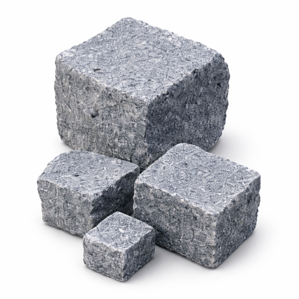 Granit Pflaster anthrazit 9/11 cm Porto 1000 kg BB