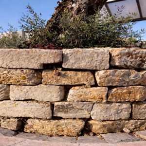 Muschelkalkmauer Trockenmauer H ca.8-15cm, L ca. 15-20 cm, T ca 15-30 cm